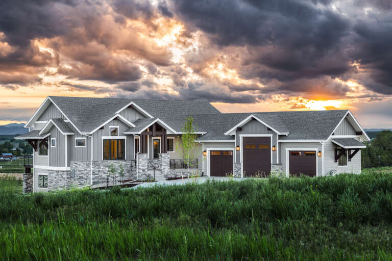 House Plan House Plan #34683 Angled Front Elevation