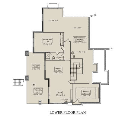 Basement for House Plan #5631-00303