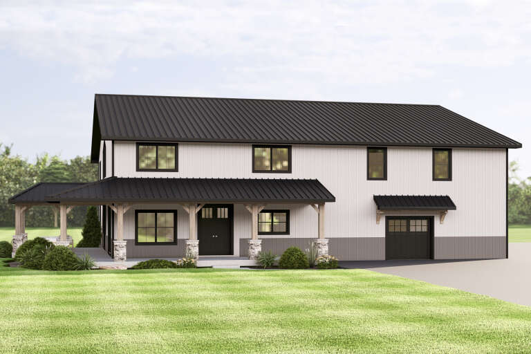 House Plan House Plan #34688 Angled Front Elevation