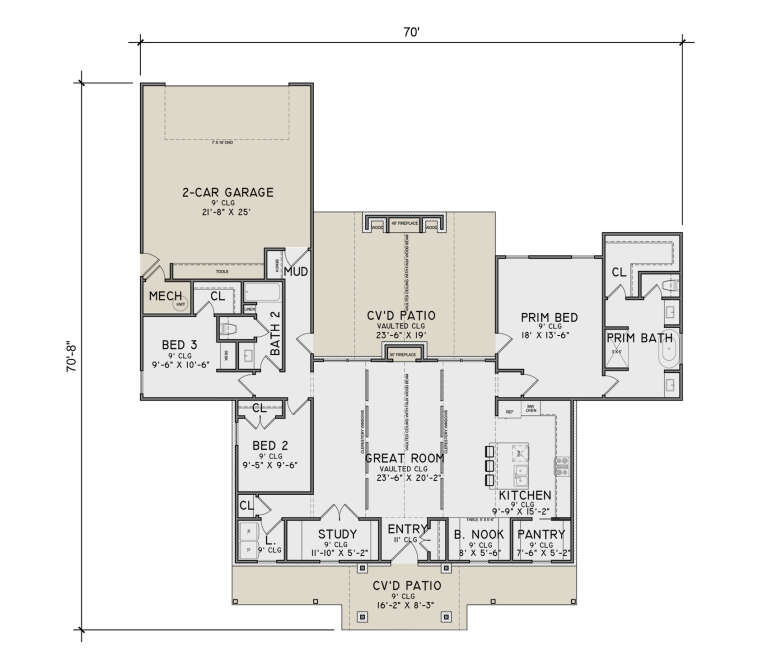 House Plan House Plan #34696 Drawing 1
