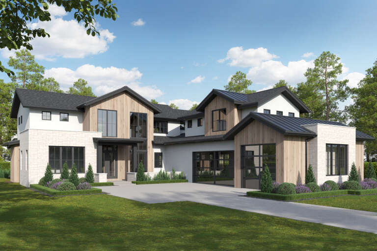 House Plan House Plan #34697 Angled Front Elevation