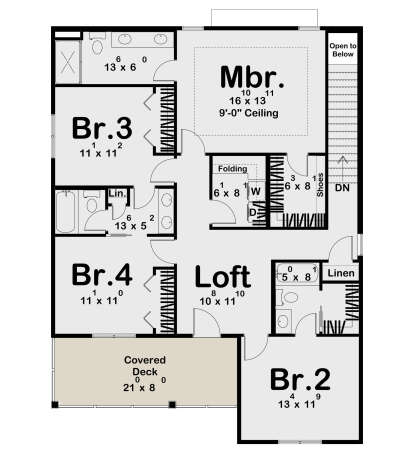 Second Floor for House Plan #963-01219