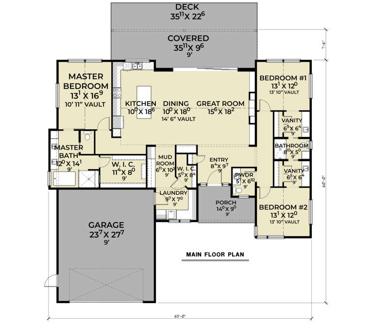 House Plan House Plan #34701 Drawing 1