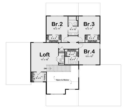 Second Floor for House Plan #963-01220