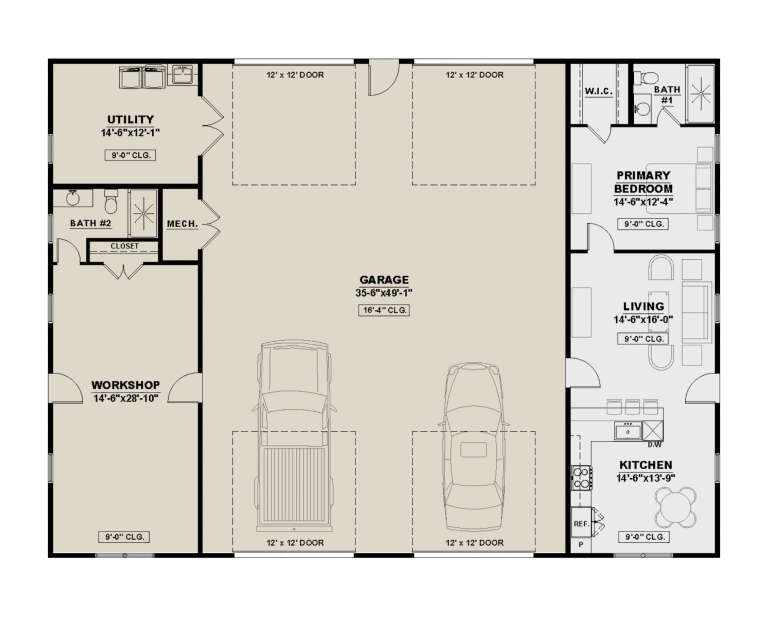 House Plan House Plan #34704 Drawing 1