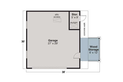 Detached Garage for House Plan #035-01211