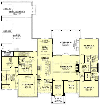 Main Floor  for House Plan #041-00415