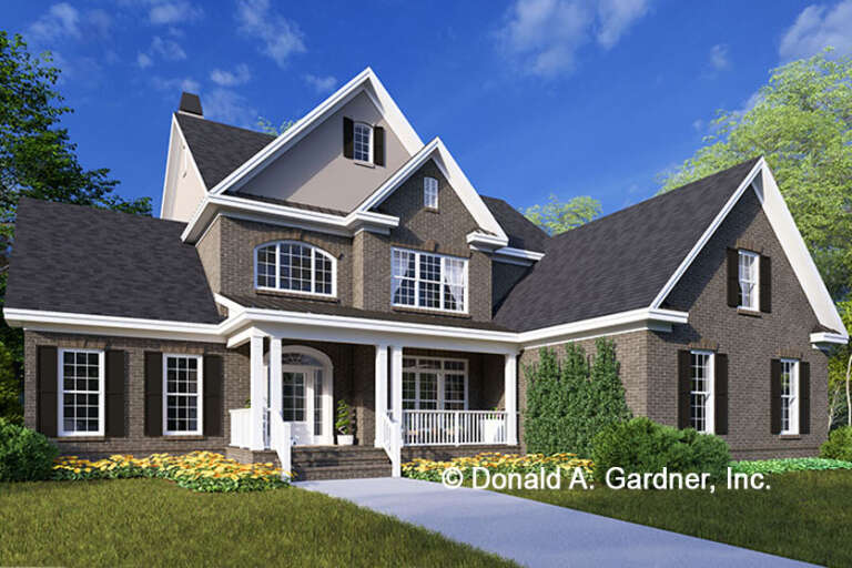 House Plan House Plan #34714 Angled Front Elevation