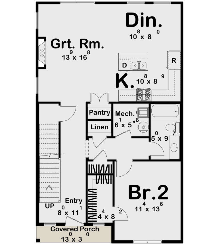 House Plan House Plan #34716 Drawing 1