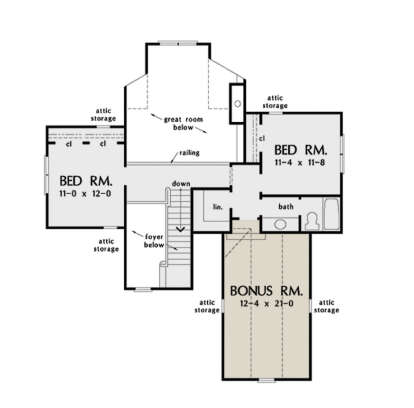 Second Floor for House Plan #2865-00433