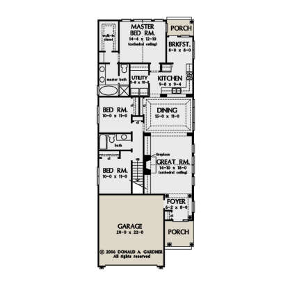 Main Floor  for House Plan #2865-00435