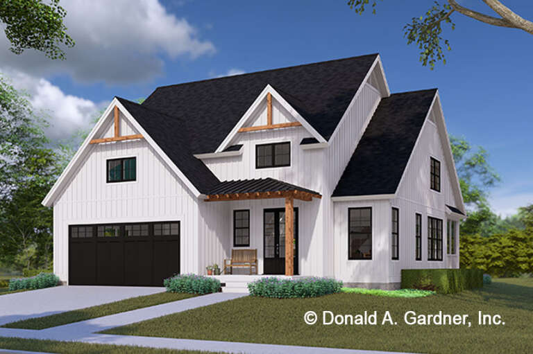 House Plan House Plan #34720 Angled Front Elevation