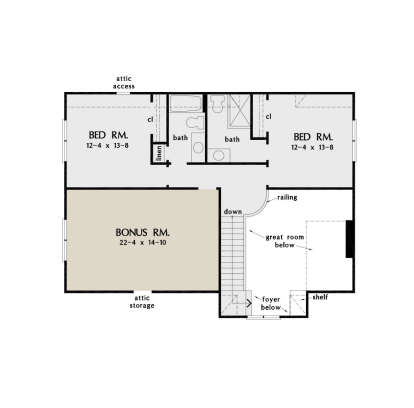 Second Floor for House Plan #2865-00436