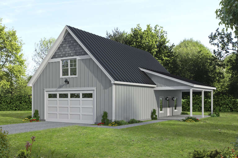 House Plan House Plan #34725 Angled Front Elevation