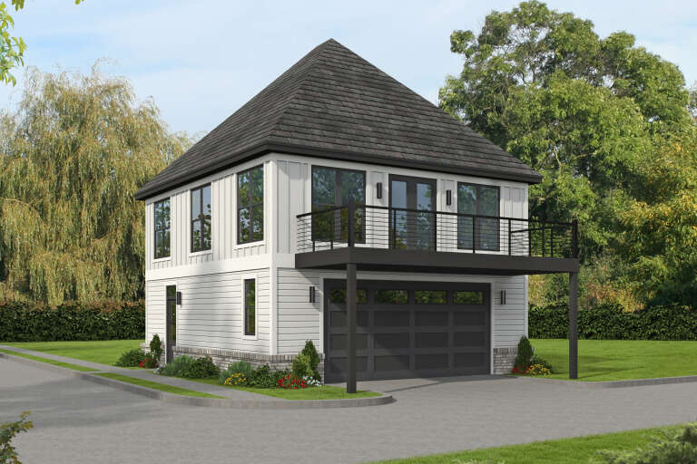 House Plan House Plan #34726 Angled Front Elevation