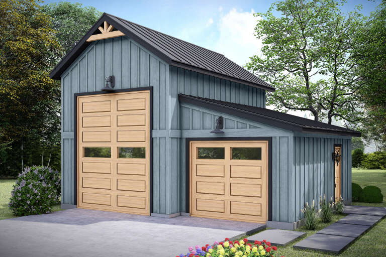 House Plan House Plan #34729 Angled Front Elevation