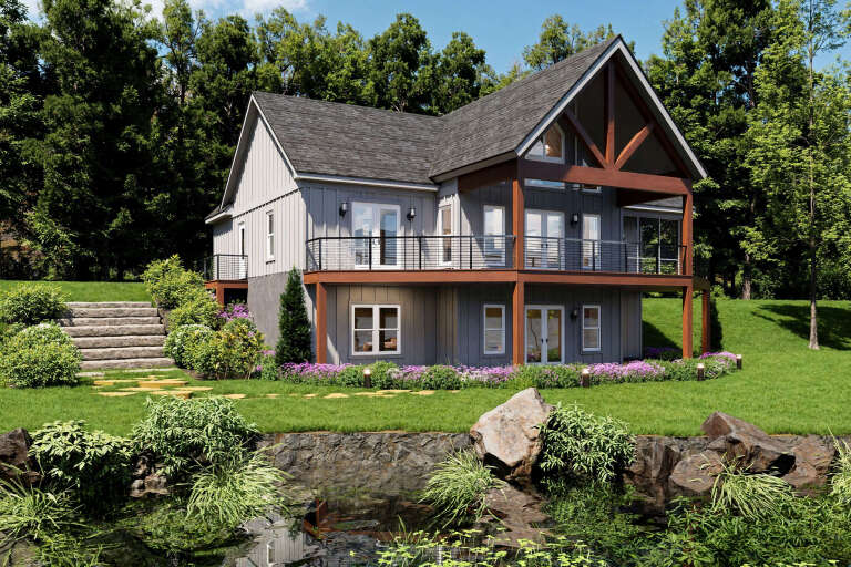 House Plan House Plan #34732 Angled Rear Elevation