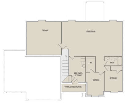 Basement for House Plan #8768-00163