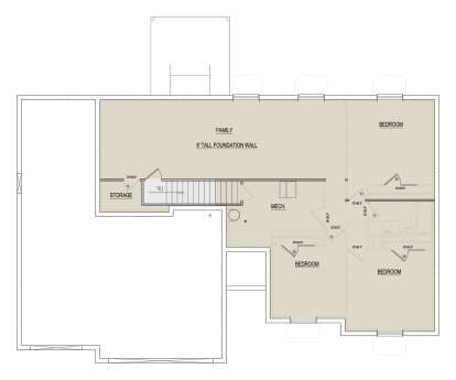 Basement for House Plan #8768-00166