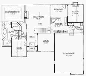 Floorplan 1 for House Plan #286-00017