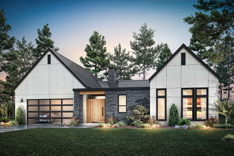 House Plan House Plan #34740 Angled Front Elevation