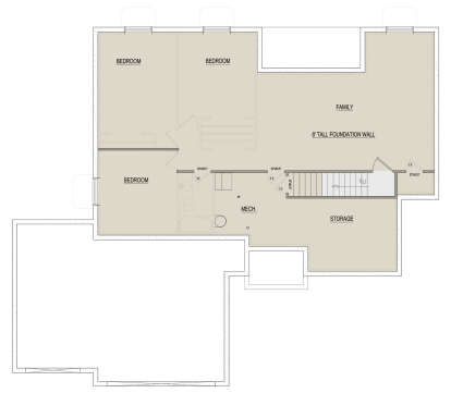 Basement for House Plan #8768-00168