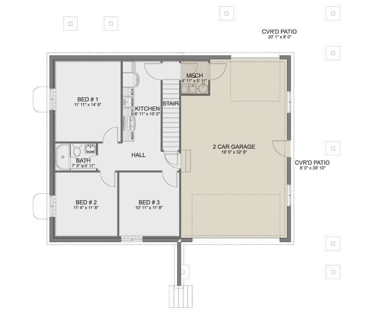 House Plan House Plan #34743 Drawing 1