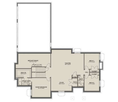 Basement for House Plan #2802-00466