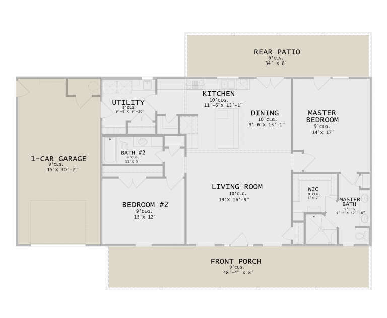 House Plan House Plan #34747 Drawing 1