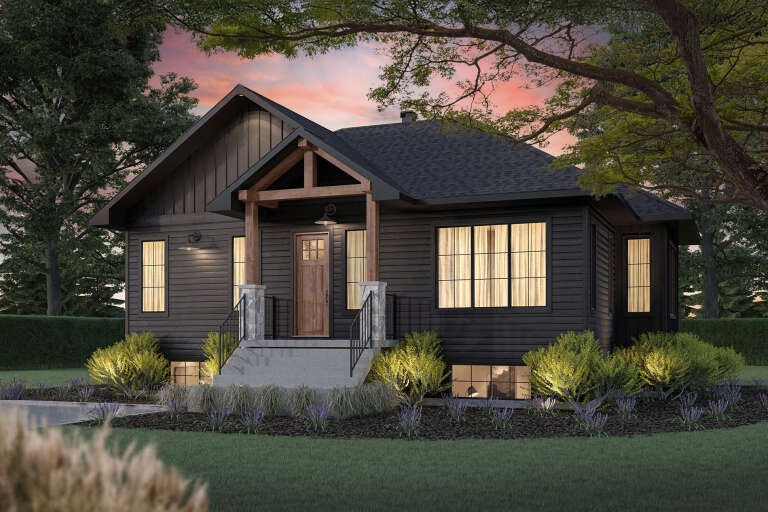 House Plan House Plan #34749 Angled Front Elevation
