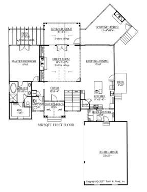 Floorplan 1 for House Plan #286-00018