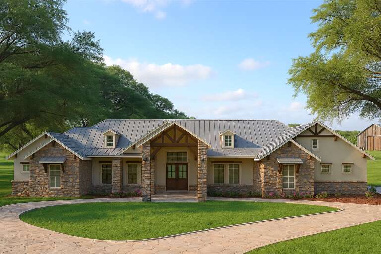 House Plan House Plan #34750 Front Elevation 