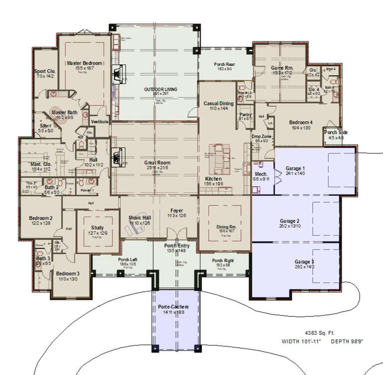 House Plan House Plan #34750 Drawing 1