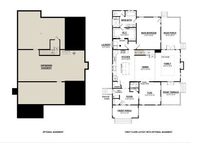 Basement Options for House Plan #6261-00079