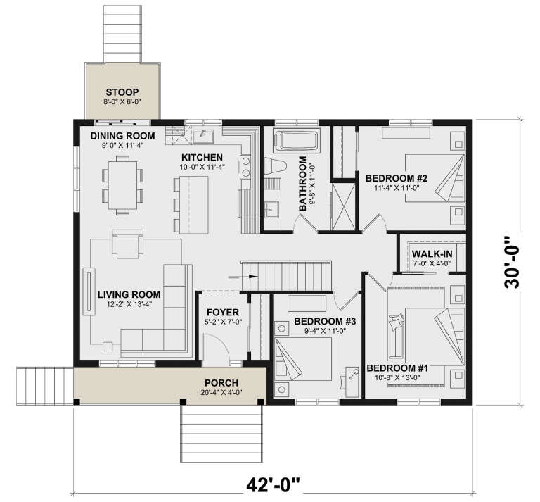 House Plan House Plan #34753 Drawing 1