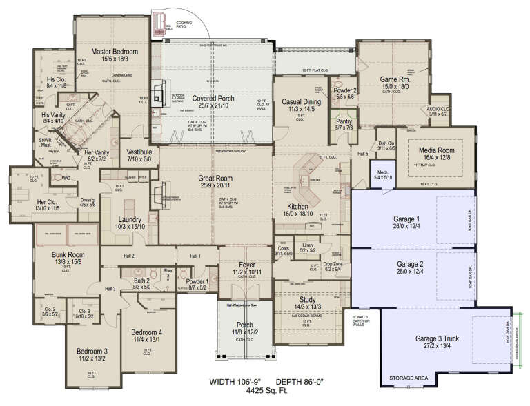 House Plan House Plan #34754 Drawing 1