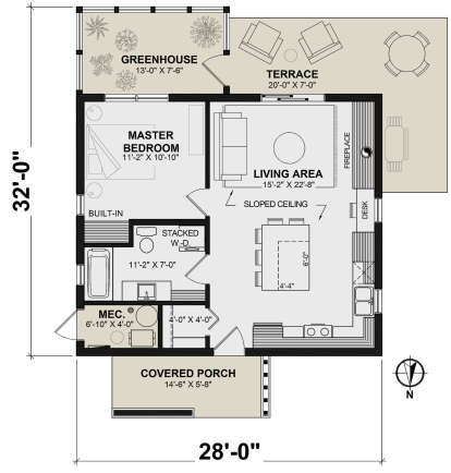 Main Floor  for House Plan #034-01392