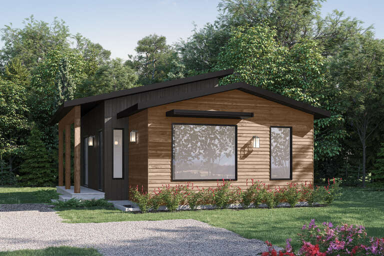 House Plan House Plan #34757 Angled Front Elevation