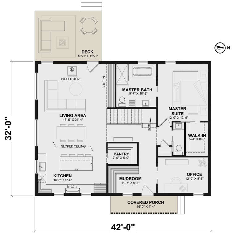 House Plan House Plan #34758 Drawing 1