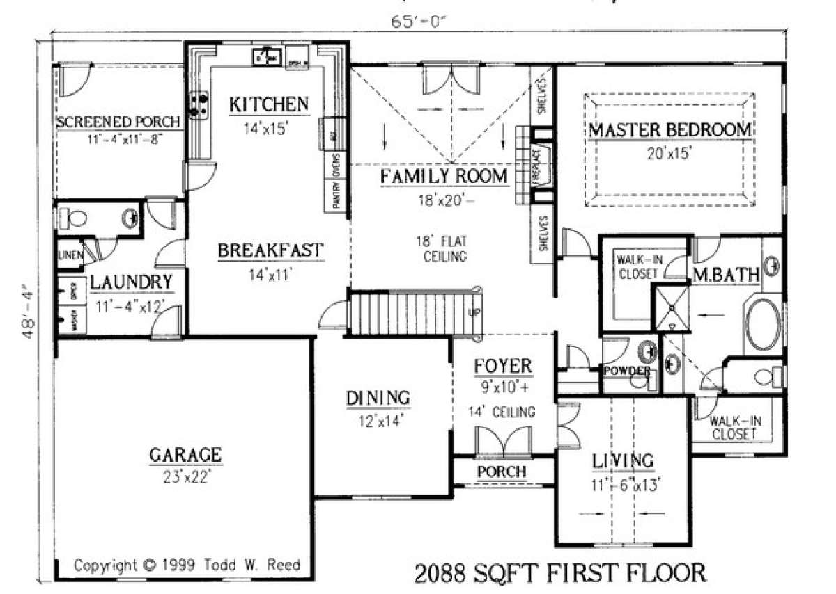 Floorplan 1 for House Plan #286-00019