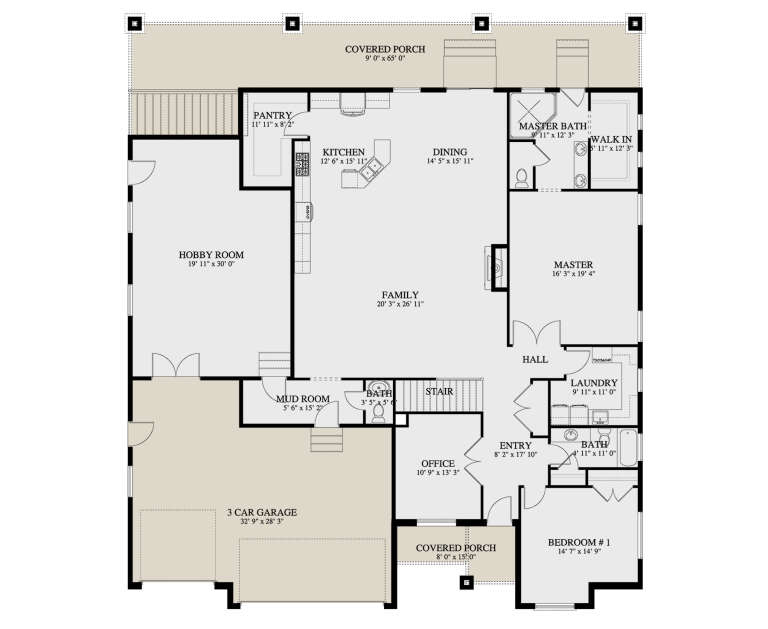 House Plan House Plan #34766 Drawing 1