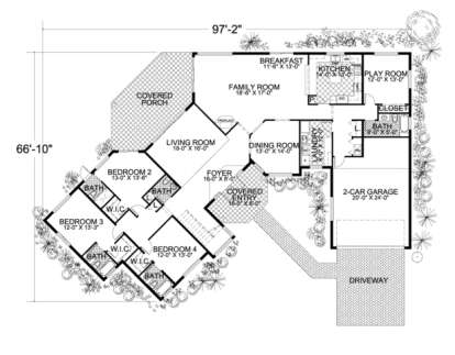Floorplan 1 for House Plan #168-00058