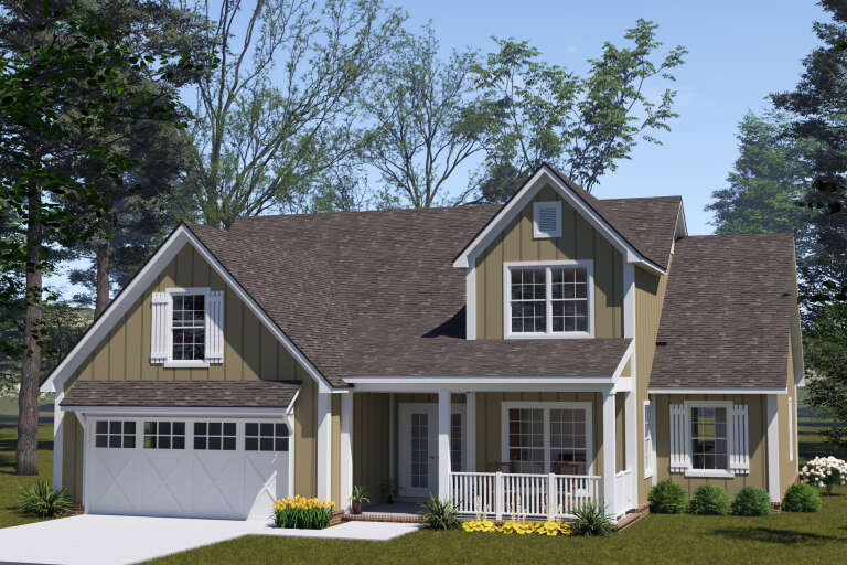 House Plan House Plan #34771 Angled Front Elevation