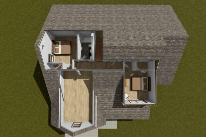 Overhead Second Floor for House Plan #4848-00539