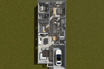 Overhead First Floor for House Plan #4848-00540