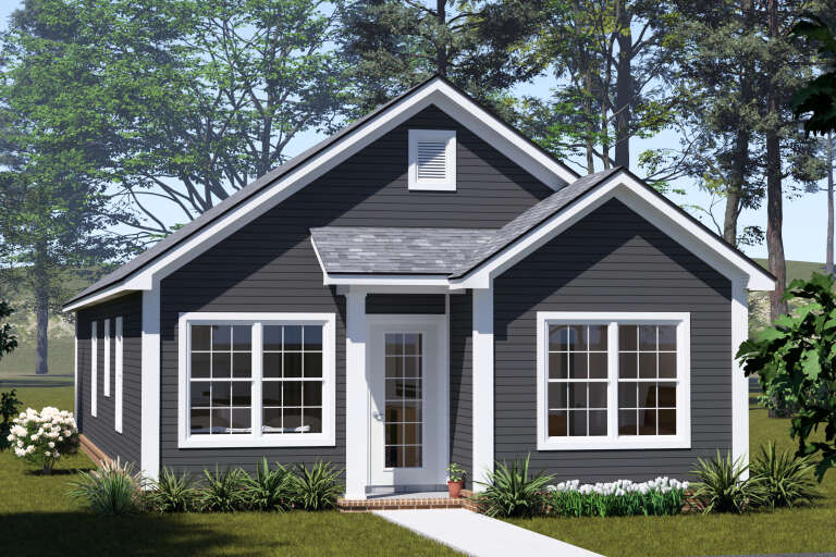 House Plan House Plan #34773 Angled Front Elevation