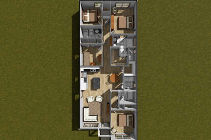 Overhead First Floor for House Plan #4848-00541