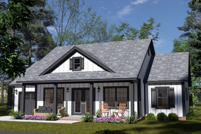 House Plan House Plan #34774 Angled Front Elevation