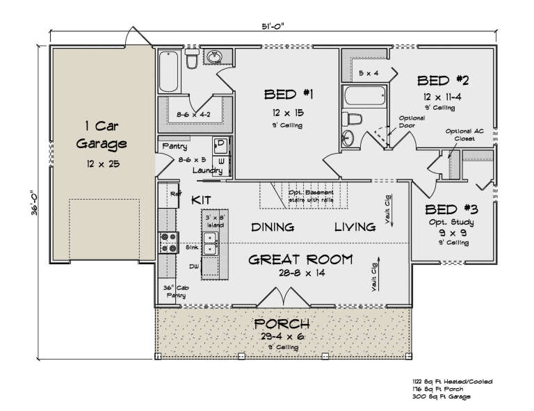 House Plan House Plan #34774 Drawing 1
