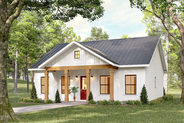 House Plan House Plan #34778 Angled Front Elevation